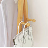 NNEDSZ Rail Bamboo Clothes Rack Garment Hanging Stand 3 Tier Storage Shelves Closet 80cm Panel