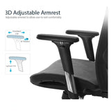 NNEDSZ M57 Ergonomic Office Chair, Computer Chair Desk Chair High Back Chair Breathable,3D Armrest and Lumbar Support Black without Foodrest