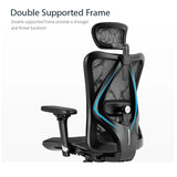 NNEDSZ M57 Ergonomic Office Chair, Computer Chair Desk Chair High Back Chair Breathable,3D Armrest and Lumbar Support Grey without Footrest
