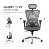 NNEDSZ M57 Ergonomic Office Chair, Computer Chair Desk Chair High Back Chair Breathable,3D Armrest and Lumbar Support Black with Footrest