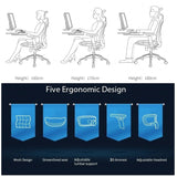 NNEDSZ M57 Ergonomic Office Chair, Computer Chair Desk Chair High Back Chair Breathable,3D Armrest and Lumbar Support Black with Footrest