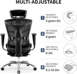 NNEDSZ Ergonomic Office Chair V1 4D Adjustable High-Back Breathable With Footrest And Lumbar Support Grey