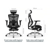 NNEDSZ Ergonomic Office Chair V1 4D Adjustable High-Back Breathable With Footrest And Lumbar Support Black