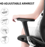 NNEDSZ Ergonomic Office Chair V1 4D Adjustable High-Back Breathable With Footrest And Lumbar Support Black