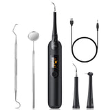 NNEDSZ Electric Ultrasonic Dental Tartar Plaque Calculus Tooth Remover Set Kits Cleaner with LED Screen