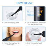 NNEDSZ Electric Ultrasonic Dental Tartar Plaque Calculus Tooth Remover Set Kits Cleaner with LED Screen