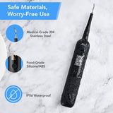 NNEDSZ Electric Ultrasonic Dental Tartar Plaque Calculus Tooth Remover Set Kits Cleaner with LED Screen