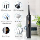 NNEDSZ Electric Ultrasonic Dental Tartar Plaque Calculus Tooth Remover Set Kits Cleaner with LED Screen