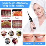 NNEDSZ Electric Ultrasonic Dental Tartar Plaque Calculus Tooth Remover Set Kits Cleaner with LED Screen