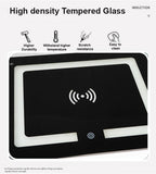 NNEDSZ Smart Bedside Tables Side 3 Drawers Wireless Charging Nightstand LED Light USB Right Hand Connection