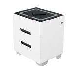 NNEDSZ Smart Bedside Tables Side 3 Drawers Wireless Charging Nightstand LED Light USB Right Hand Connection