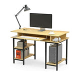 NNEDSZ Book Storage Computer Table Desk  Student Study Home Office Workstation with Bookshelf