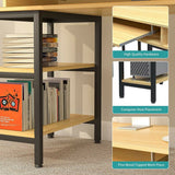 NNEDSZ Book Storage Computer Table Desk  Student Study Home Office Workstation with Bookshelf