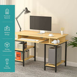 NNEDSZ Book Storage Computer Table Desk  Student Study Home Office Workstation with Bookshelf