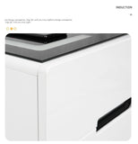NNEDSZ Smart Bedside Tables Side 3 Drawers Wireless Charging USB Right Hand Nightstand LED Light AU