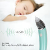 NNEDSZ Baby Nasal Aspirator Electric Safe Hygienic Nose Cleaner Snot Sucker For baby (Green)