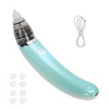 NNEDSZ Baby Nasal Aspirator Electric Safe Hygienic Nose Cleaner Snot Sucker For baby (Green)