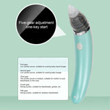 NNEDSZ Baby Nasal Aspirator Electric Safe Hygienic Nose Cleaner Snot Sucker For baby (Green)