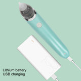 NNEDSZ Baby Nasal Aspirator Electric Safe Hygienic Nose Cleaner Snot Sucker For baby (Green)