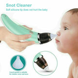 NNEDSZ Baby Nasal Aspirator Electric Safe Hygienic Nose Cleaner Snot Sucker For baby (Green)