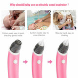 NNEDSZ Baby Nasal Aspirator Electric Safe Hygienic Nose Cleaner Snot Sucker For baby (Red)