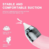 NNEDSZ Baby Nasal Aspirator Electric Safe Hygienic Nose Cleaner Snot Sucker For baby (Red)