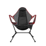 NNEDSZ Camping Chair Foldable Swing Luxury Recliner Relaxation Swinging Comfort Lean Back Outdoor Folding Chair Outdoor Freestyle Portable Folding Rocking Chair Blue
