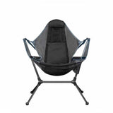 NNEDSZ Camping Chair Foldable Swing Luxury Recliner Relaxation Swinging Comfort Lean Back Outdoor Folding Chair Outdoor Freestyle Portable Folding Rocking Chair Green