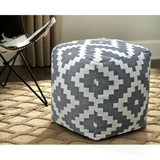 NNEDSZ Vintage Geometric Pouf Cotton Printed Footstool Ottoman Pouffe Cover 55 cm X 45