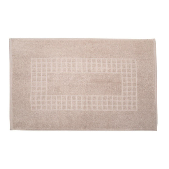 NNEDSZ Microfiber Soft Non Slip Bath Mat Check Design (Taupe)