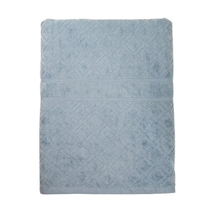 NNEDSZ Premium Velour Diamond Design Jacquard Bath Towel (Blue)
