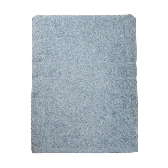 NNEDSZ Premium Velour Diamond Design Jacquard Bath Towel (Blue)