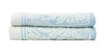 NNEDSZ Premium Cotton Towel Jacquard White Blue Design