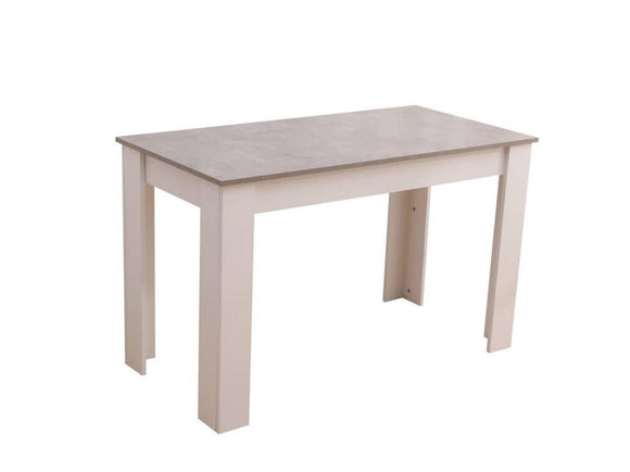 NNEDSZ Dining Table Rectangular Wooden 120M-Grey&White
