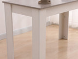 NNEDSZ Dining Table Rectangular Wooden 120M-Grey&amp;White