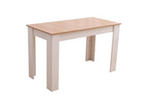 NNEDSZ Dining Table Rectangular Wooden 120M-Wood&amp;White