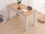 NNEDSZ Dining Table Rectangular Wooden 120M-Wood&amp;White