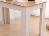NNEDSZ Dining Table Rectangular Wooden 120M-Wood&amp;White
