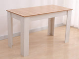 NNEDSZ Dining Table Rectangular Wooden 120M-Wood&amp;White