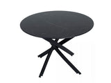 NNEDSZ Round Marble-Effect Table - Black