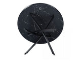 NNEDSZ Round Marble-Effect Table - Black