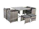 NNEDSZ Horrocks 8 Seater Outdoor Dining Set –Grey