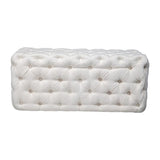NNEDSZ Elsa Tufted Ottoman Beach Boucle White-Rectangular