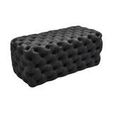 NNEDSZ Black Leathaire Ottoman-Rectangular