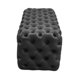 NNEDSZ Black Leathaire Ottoman-Rectangular