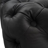 NNEDSZ Black Leathaire Ottoman-Rectangular