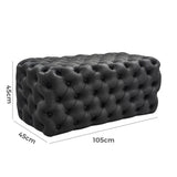 NNEDSZ Black Leathaire Ottoman-Rectangular