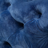 NNEDSZ Elsa Navy Blue Velvet Ottoman-Rectangular
