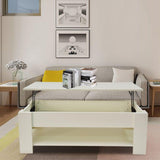 NNEDSZ Lift Up Coffee Table with Storage - White
