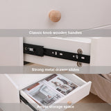 NNEDSZ Winston 3 - Drawer Nightstand Bedside Table with Gold Steel Legs Tray Top White